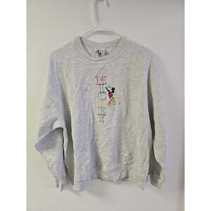 Vintage Disney Mickey Mouse & Co. Embroidered Crewneck Sweatshirt L Made In USA